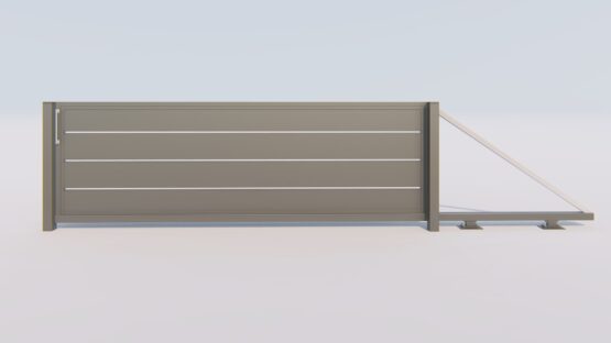 brama ogrodzeniowa nowoczesne z szerokimi lamelami modern tanio