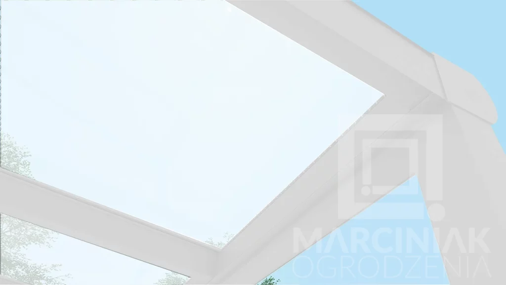 panel dachowy szkło mleczne Taras Biały Mat