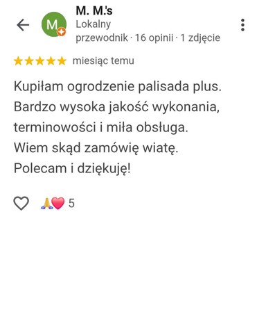 Opinie Google Marciniak Ogrodzenia