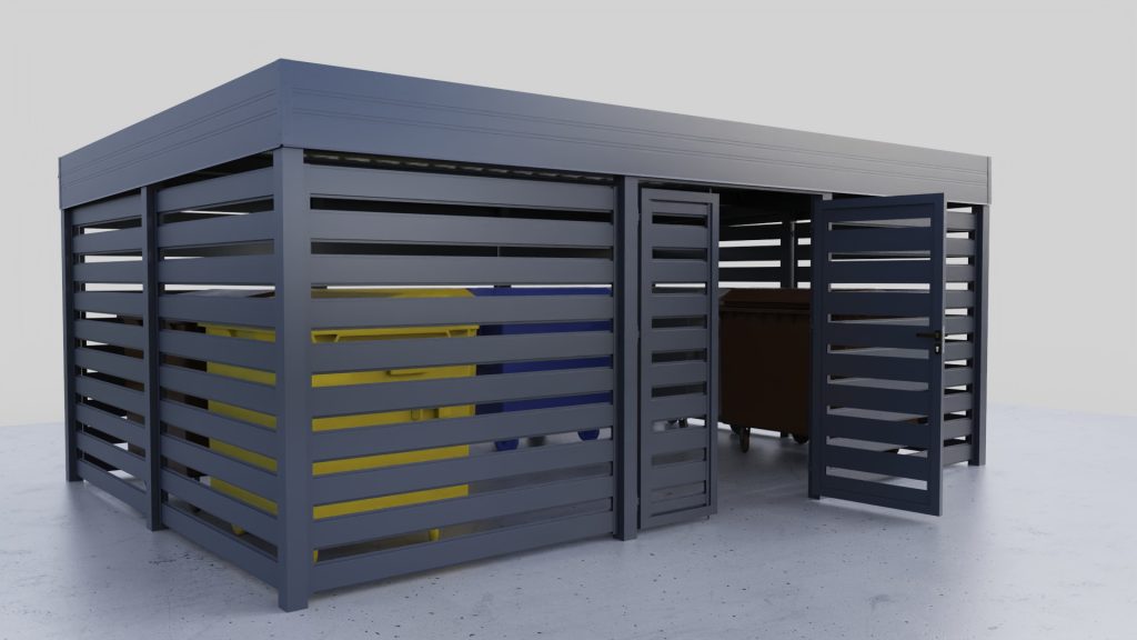 Wiata śmietnikowa 6x4 horyzontal