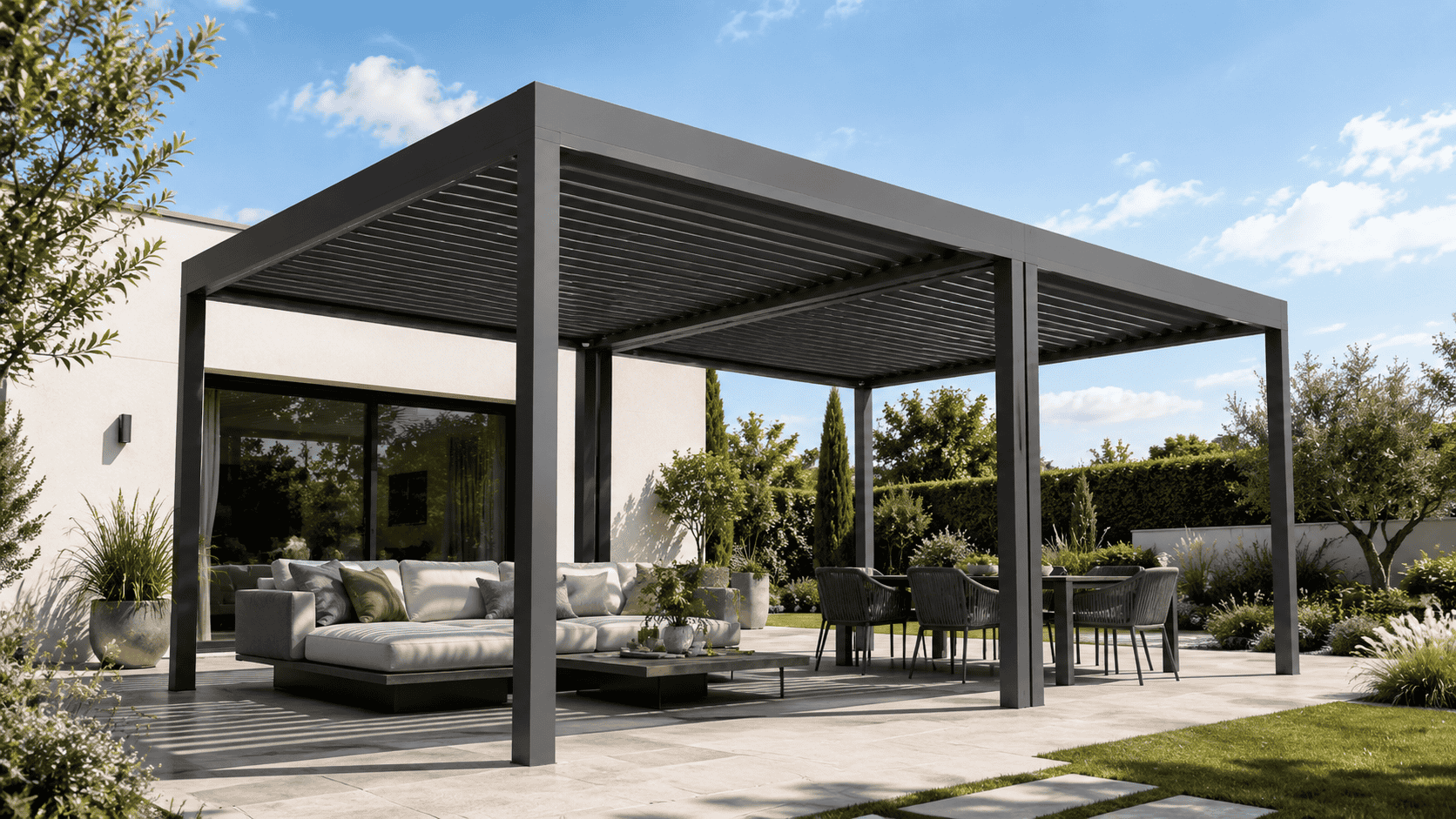 Biopergola modułowa wolnostojąca 7,20 × 5,12 m Regular
